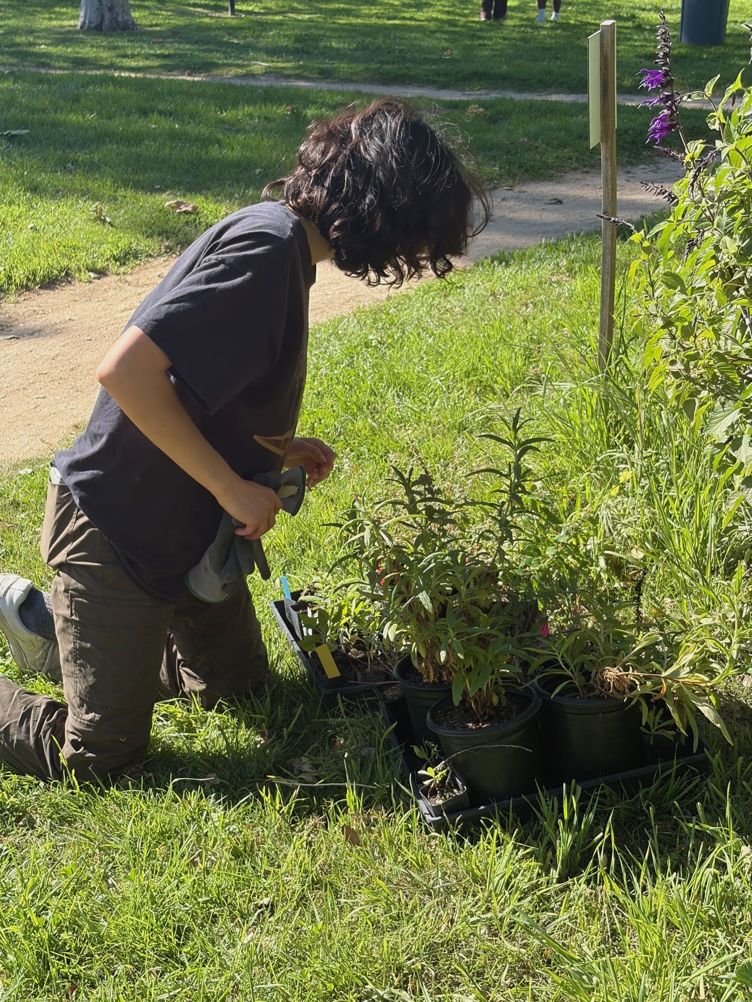 Milena with Plants