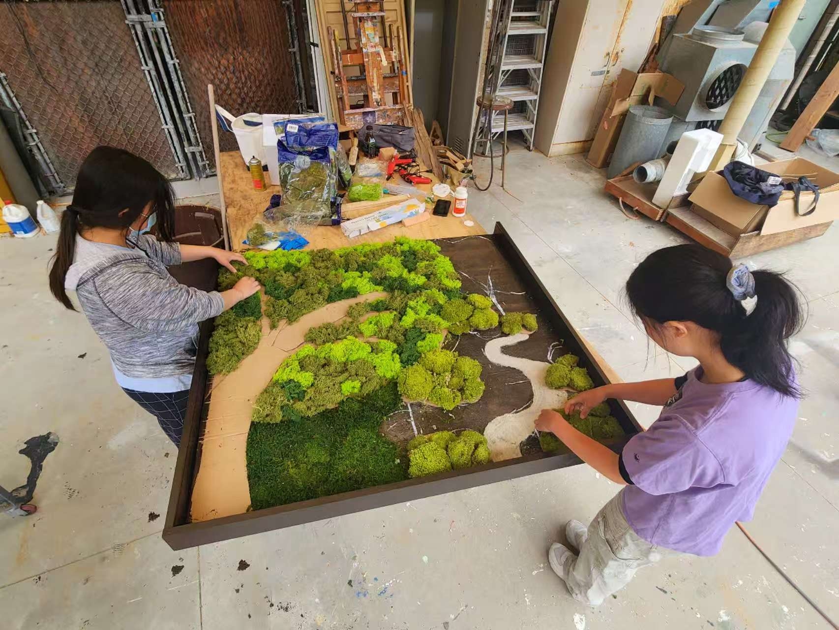 Moss wall art being developed