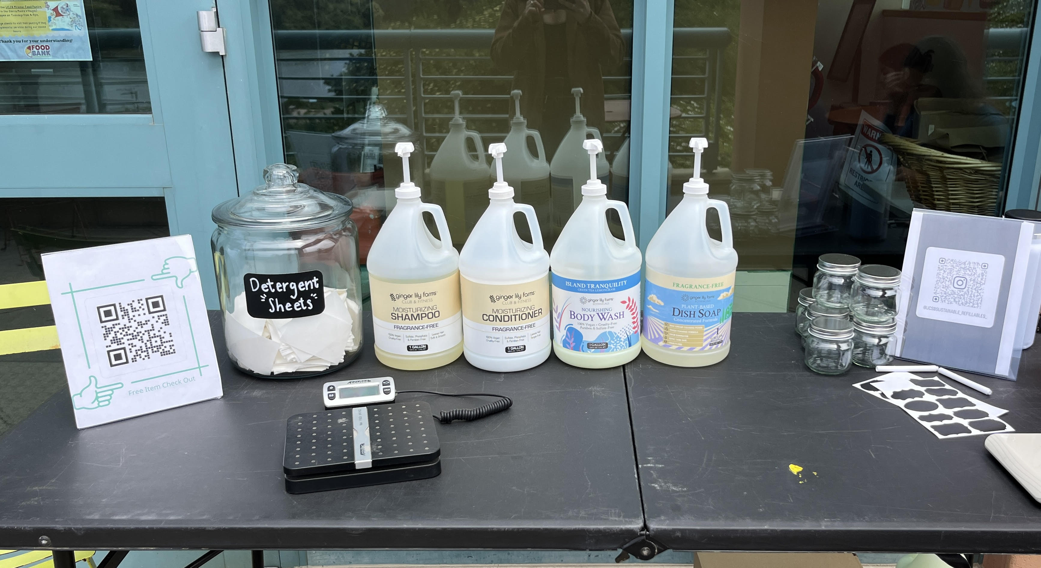 Refill station at A.S. Food Bank