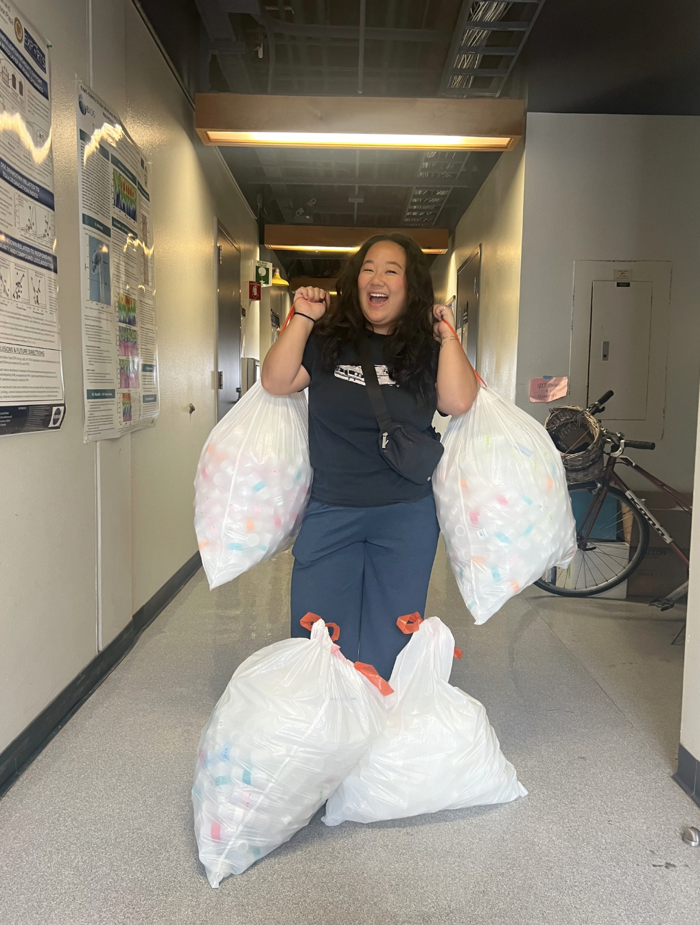Kaili with recyclables
