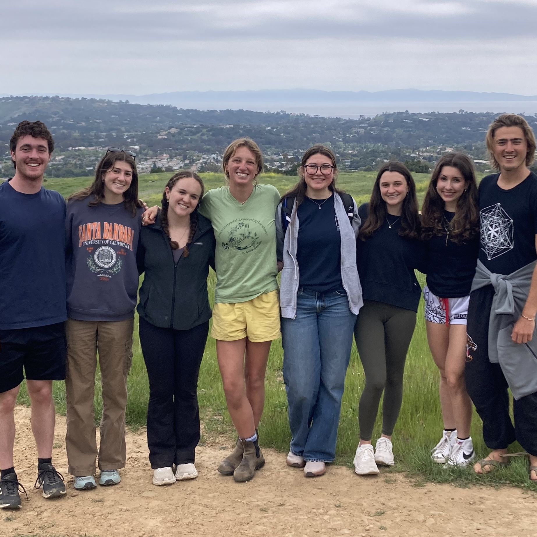 Students standing together at the San Marcos Foothill Preserve