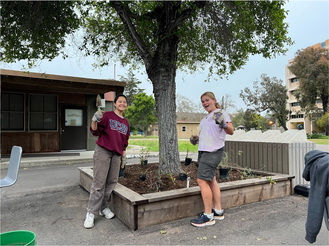 ELI Students installing native plants