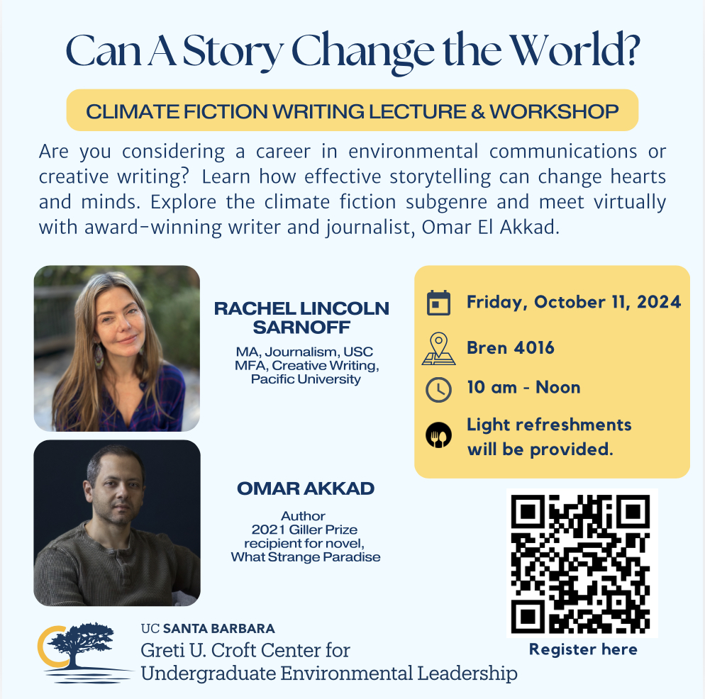 Climate Fiction Writing Workshop Flyer