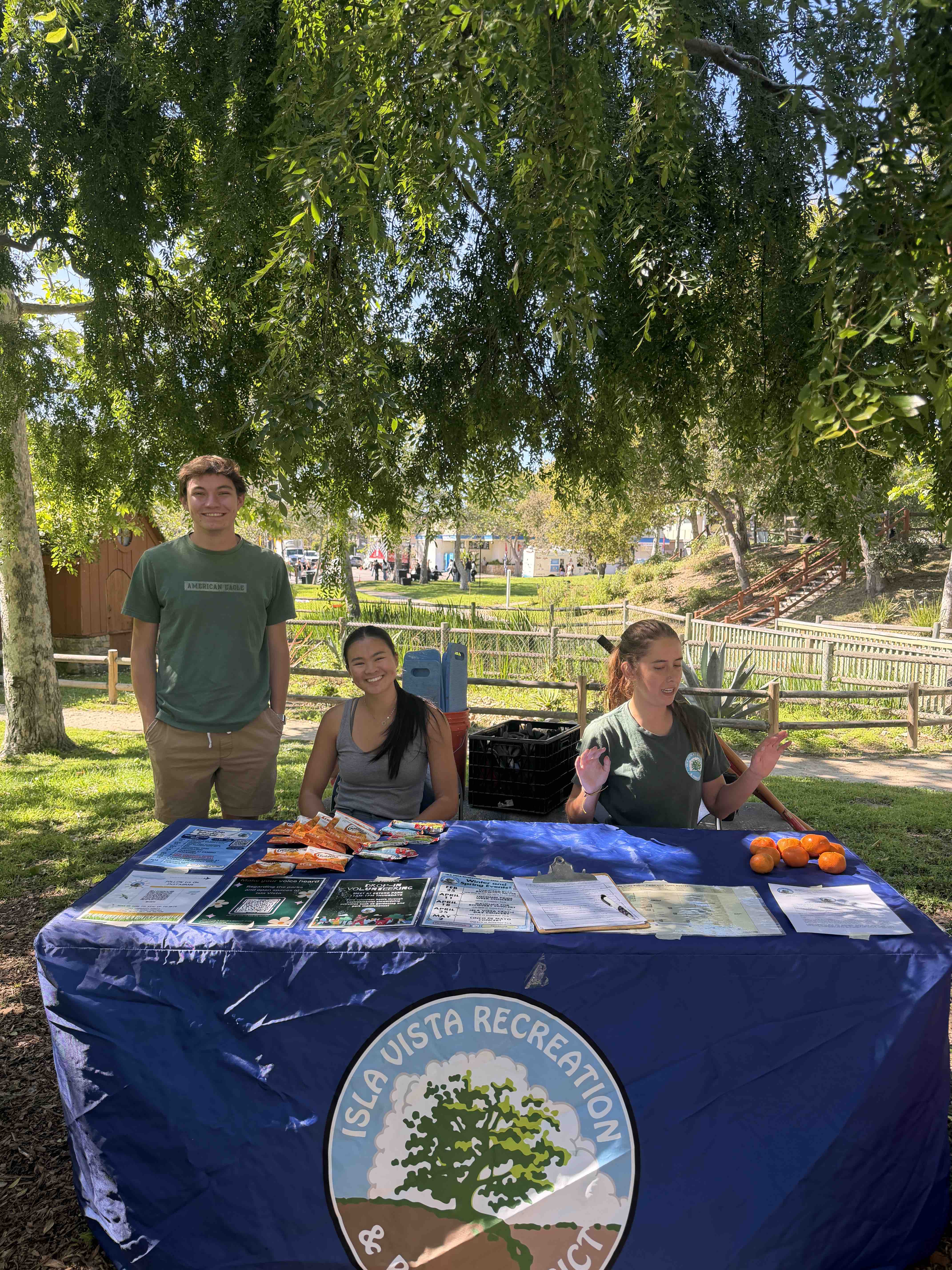 Students table in preparation for their native planting event