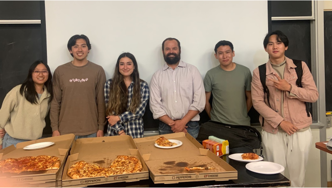 Tobin, Takekawa, Breene, and student attendees at the Sustainable Investing workshop