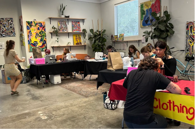 Volunteers ready to make repairs at the first Isla Vista Fix-It-Fair 