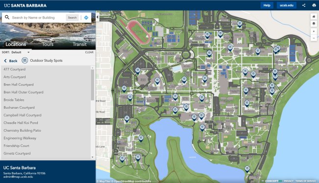 ELI Students Provide Interactive Map of UCSB Outdoor Study Spaces ...